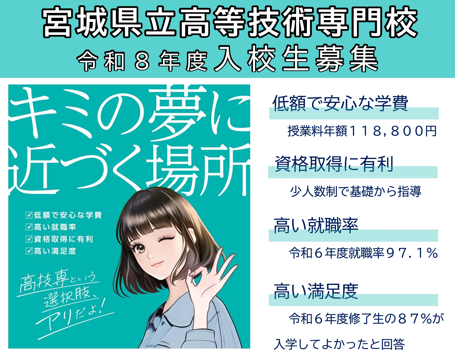 令和８年度入校生県募集　アイキャッチ